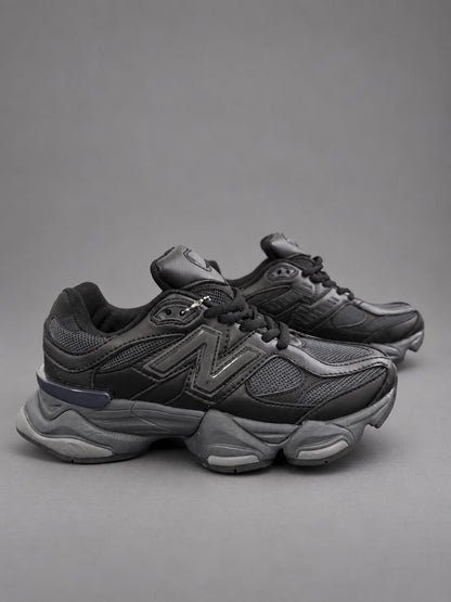 Sneakers Damă Negri din Piele – Design Urban Modern, Talpă Chunky și Detalii Ton pe Ton