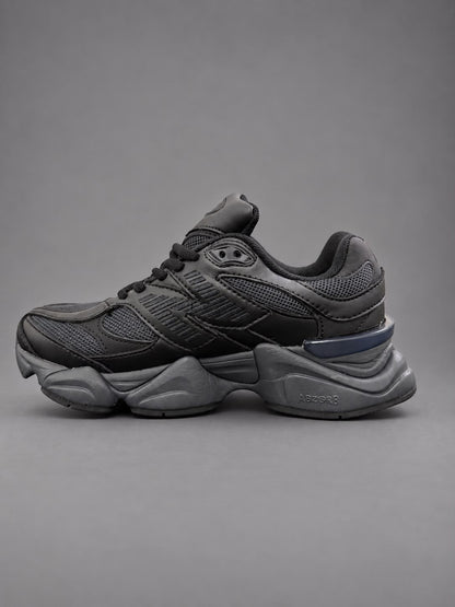 Sneakers Damă Negri din Piele – Design Urban Modern, Talpă Chunky și Detalii Ton pe Ton