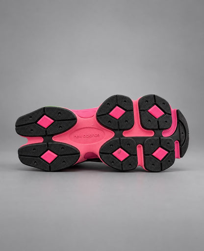 Sneakers Damă Verde & Roz – Design Multicolor Urban, Talpă Chunky și Accente Neon