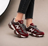 Sneakers Damă Bordo-Gri, Talpă Groasă, Design Urban, Confort Premium