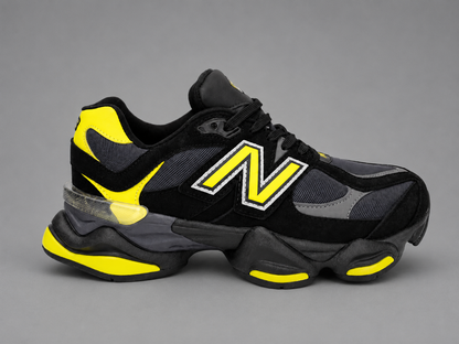 Sneakers Bărbați Black Neon – Design Sport-Urban, Accente Galben Neon și Talpă Confortabilă cu Absorbție a Șocurilor