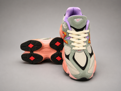 Sneakers Damă Pastel Fusion – Design Urban Modern, Accente Multicolore și Talpă Confortabilă cu Absorbție a Șocurilor