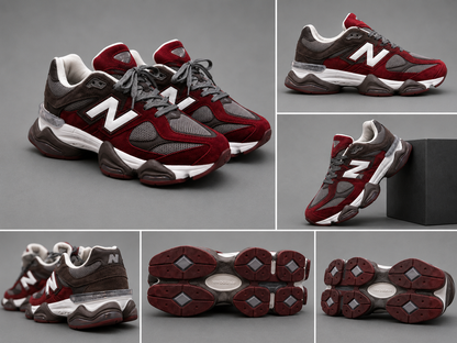 Sneakers Damă Bordo-Gri, Talpă Groasă, Design Urban, Confort Premium